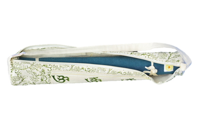 Foldable knife with floral pattern on a white background