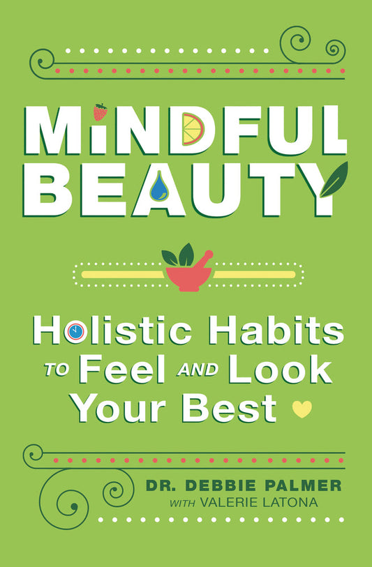 Book cover of 'Mindful Beauty' with green background and white text