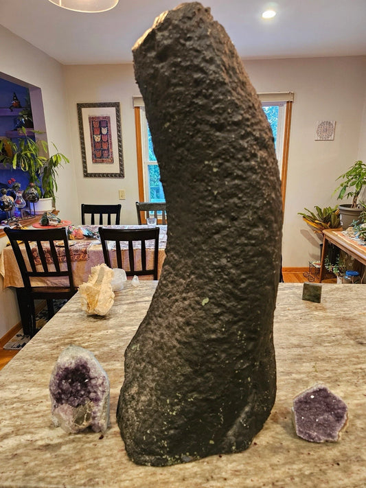 Massive 79.2lb Amethyst Geode Half - UV Reactive w/ Selenite Veins | Museum